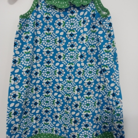 Hanna Andersson Girl's 6-8yrs (120cm) Floral Polka Dot Below the knee Tank Dress - Picture 2 of 6